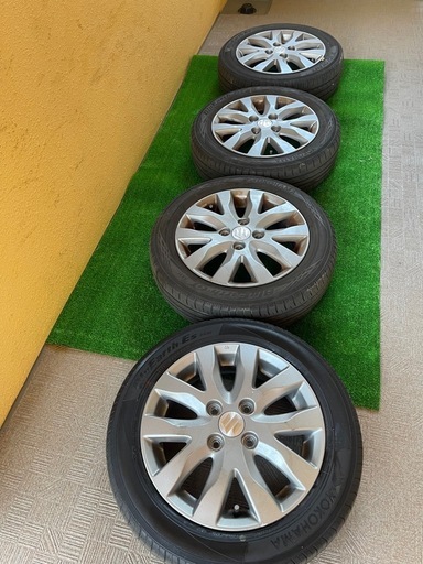 155/65r14アルミホイールとタイヤ