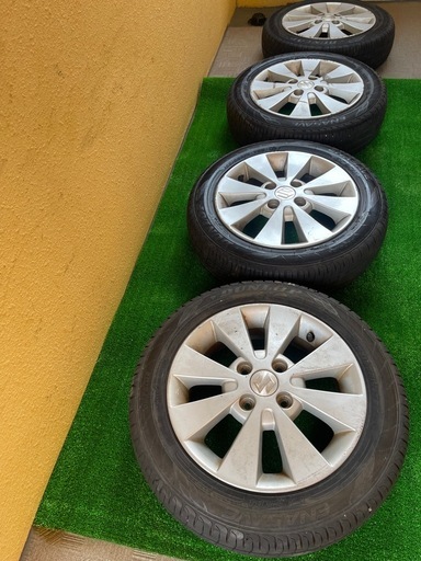 155/65r14アルミホイールとタイヤ