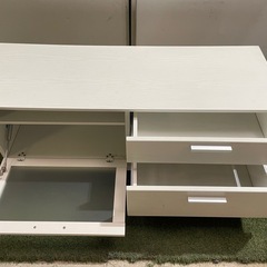 【無料でお譲りします】ホワイト木製テレビ台の画像