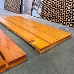 【2枚セット】すのこ　ウッド　木製　玄関　アウトドア　花台の画像