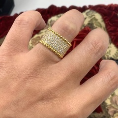 K18 パヴェダイヤリング　12.4g 2ct 約14号の画像