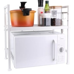 レンジ上ラック（伸縮式・ホワイト）