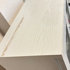 引取専用ホワイトガラス扉キャビネット　食器棚の画像