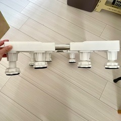 【受け渡し予定者決定】洗濯機 台 洗濯機 置き台かさ上げ 冷蔵庫置き台 幅・高さ調節可能  防振パッド付き 減音防振の画像