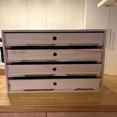 天然木の小引き出しの画像