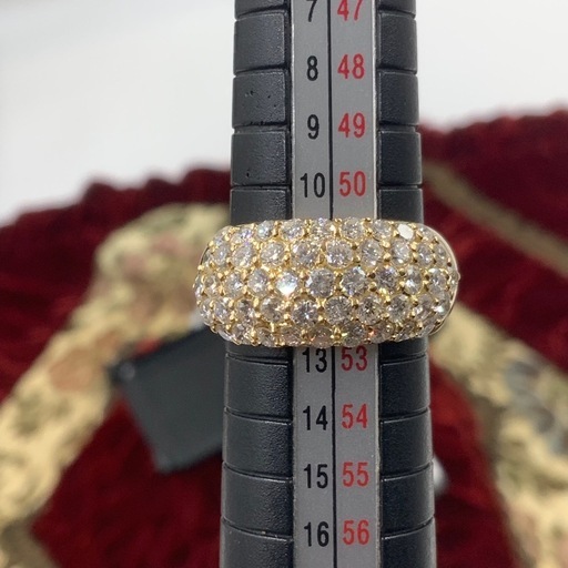 K18 パヴェダイヤリング　9.5g 約12号　2.05ct