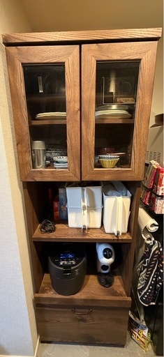 食器棚 LOWYA アンティークブラウン