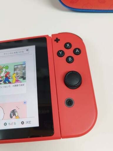 【未使用に近い】Nintendo Switch HAC-001(-01)/2021年製/マリオレッド×ブルー〈HAD-S-RAAAF〉