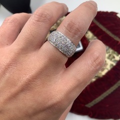 Pt900 パヴェダイヤ　リング　2ct 8.7g 約16.5号の画像