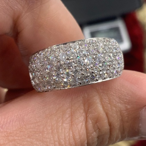 Pt900 パヴェダイヤ　リング　2ct 8.7g 約16.5号