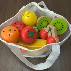 木のおもちゃ　おままごと　果物セットの画像