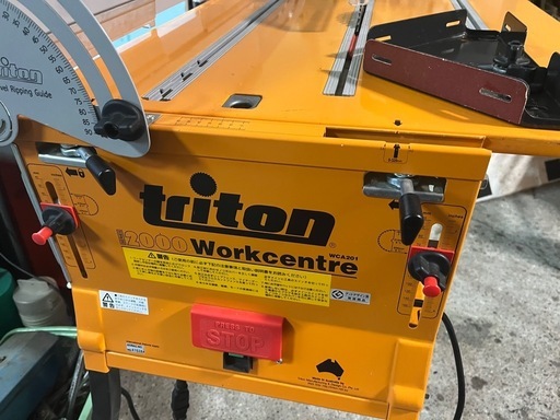 Triton トリトン 235mm パワーソー TSJ001 / ワークセンター WCA201 木工用 丸ノコ盤 作業台 動作確認済 中古品 ③