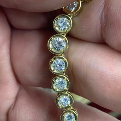 K18 テニスネックレス　約50cm 5.68ct 28.1gの画像