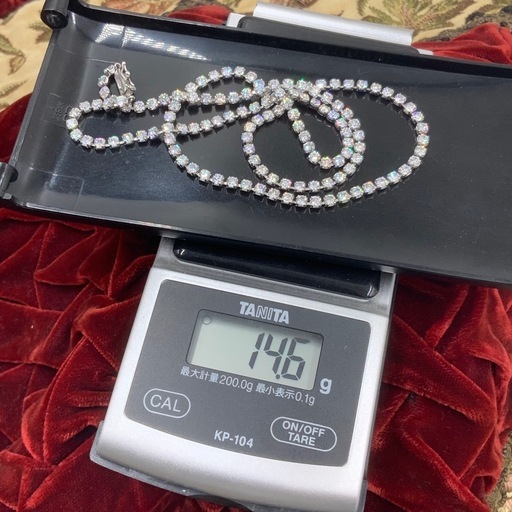 Pt850 10ct テニスネックレス　14.6g 約48cm