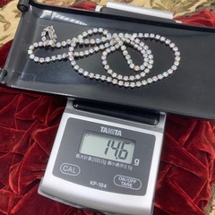 Pt850 10ct テニスネックレス　14.6g 約48cmの画像
