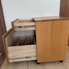 無印 木製デスクキャビネットの画像
