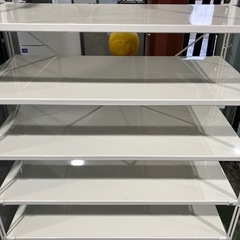 【無印良品/MUJI】8段　八段　収納棚　ラック　白　ホワイト　家具　収納家具　シンプル　キッチン収納　食器棚　シェルフ　本棚　キッチンボード　天井突っ張り棒の画像