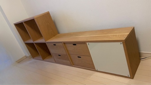 無印良品 MUJI　スタッキングシェルフ・５段・オーク材