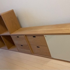 スタッキングシェルフ・５段・オーク材の画像