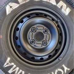 ホワイトレター タイヤ 13インチ 鉄チンの画像