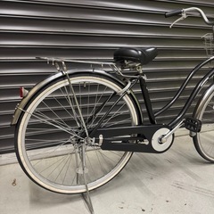 26インチ　オートライト付き自転車　ブラックの画像