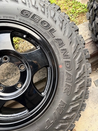 期間特価出品！！  　ジムニー アルミ タイヤ　セット ジオランダー M/T  6.50/R/16 ホイルウレタン塗装済み