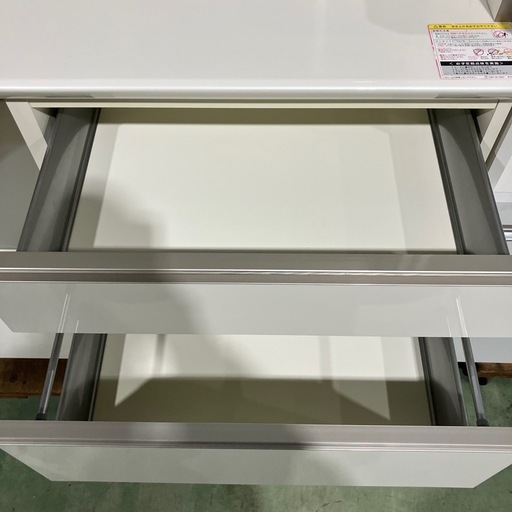 【パモウナ/Pamouna】美品?食器棚　キッチンボード　キッチン収納　収納家具　キッチン家具　白　ホワイト　ブランド家具