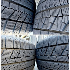 美品 215/60r17 スタッドレス タイヤ ブリヂストン ブリザック　VRX ホイール タイヤ 4本セット ナット付き　UX C-HR CX MX カローラクロス エスティマ アルファード ベルファイア エルグランド オデッセイ スノー 冬 17インチの画像