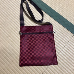 チェック柄　ミニショルダーバッグ　レッドの画像