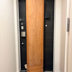 ※受け渡し予定※【2/21まで】全身鏡　木製　棚付き　無垢　ブラウン　ミラー　姿見の画像