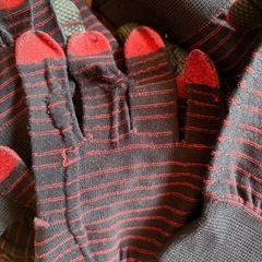 使用済み作業手袋まとめての画像