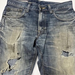 メンズ デニム  エドウィン ダメージ加工の画像