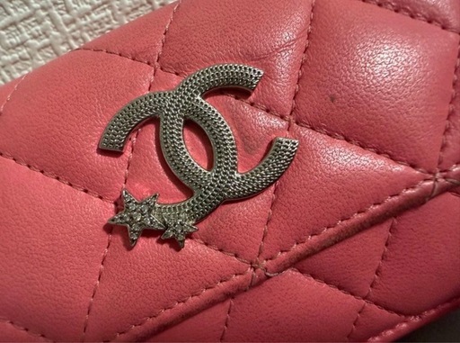 CHANEL 限定 三つ折財布 ピンク
