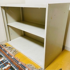 【無料・受け取り限定】②スチール収納棚小型　2点セット　2名以上必須／日時指定あり の画像
