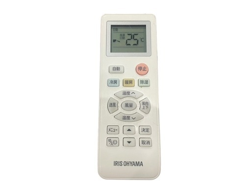 【決まりました】◻︎【極美品】①アイリスオーヤマ ルームエアコン 2025年製 6畳用 冷暖房兼用 リモコン付き 室内機型番 IHF-2201S 室外気型番 IHR-2201S