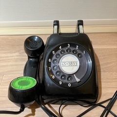 【600-A】昭和レトロ黒電話／ダイヤル式／1967年製／動作確認済み／インテリアの画像