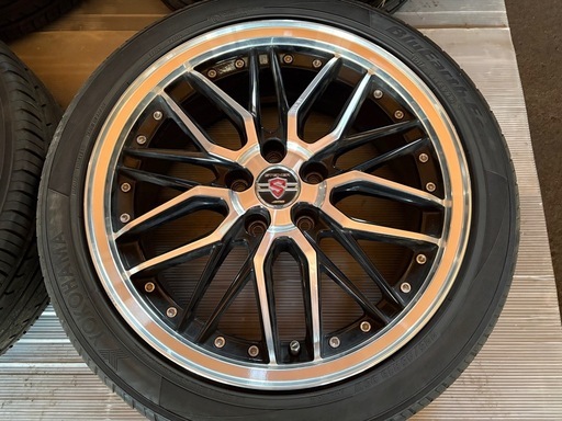 ブラポリ シュタイナー18インチアルミホイール夏タイヤセット 18×7.5J 5H114.3PCD+38 YOKOHAMA ES32 