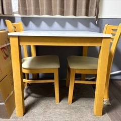 【2/15まで】ダイニング3点セット｜テーブル・椅子二脚の画像