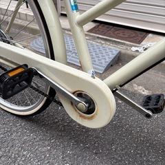 26インチ　中古自転車　アイボリーの画像