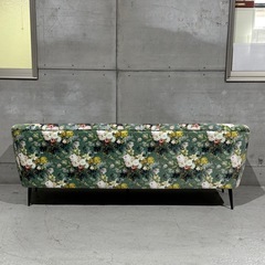 ★東馬★ 3人掛け 花柄ソファ クッション付 ボタニカル 高級ファブリックの画像