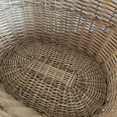 籐 ラタン 楕円形 オーバル バスケット 大型の画像