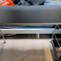 【引取限定・0円】ユニットシェルフ スチールラック スチールシェルフ ユニットラック 黒 シルバーの画像