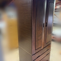 大型ワードローブ 婚礼タンス 引き出し付き 収納力抜群【引き取り限定】の画像