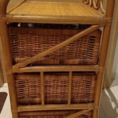 【2/15まで】ラタン　籐　ラックの画像