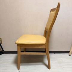 【美品‼️】高級♪ カリモク家具 ダイニングチェア 食卓椅子 イス 木製ナチュラルブラウン♪の画像