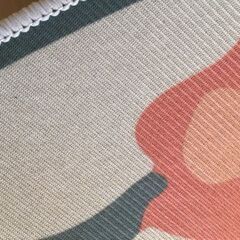 新品　円形花柄ラグ　120cm 春夏向けの画像