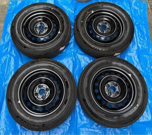美品！走行距離少！MXPKアクア純正スチールホイールタイヤ　4本　185/65r15 ブリヂストンEcopia EP150