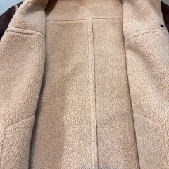 ◆'70年代風 ムートンジャケット＊コート◆メンズLサイズ◆フェイクレザーの画像