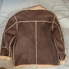 ◆'70年代風 ムートンジャケット＊コート◆メンズLサイズ◆フェイクレザーの画像