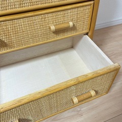 ラタンチェスト　本日のみ配送代無料の画像